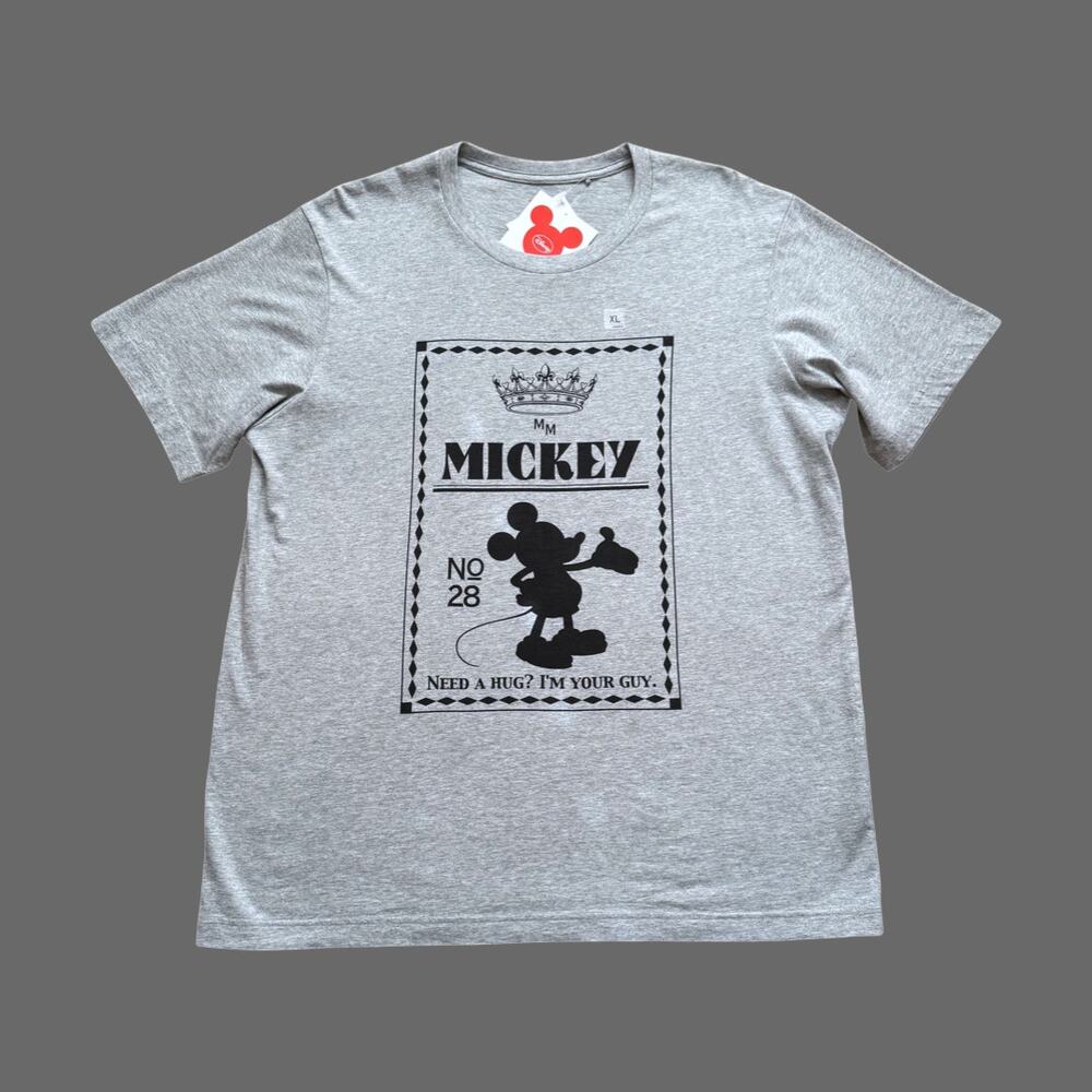Uniqlo Disney Mickey Mouse Gray SS Graphic Tee XL NWT